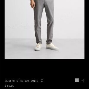 Zara Gray stretch slim Pants medium men’s